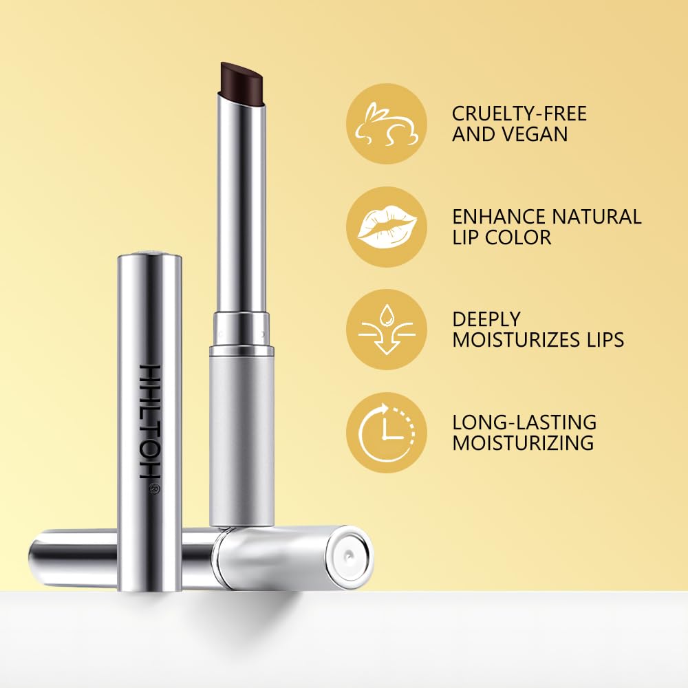 2PCS Honey Tinted Lips Balm Lipstick - Sheer Hydrating Lipstick for All Skin Tones - Moisturizing Lip Balm, Nourishing Lip Balm – Bálsamo Labial Hidratante con Color,Natural Cherry Black & Pink