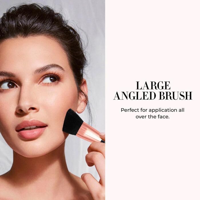 LUMINESS Silk Airbrush Spray Foundation 2-PC Kit - Foundation & Dual-Sided Angled Makeup Brush - Buildable Coverage, Anti-Aging Formula, Humidity Resistant, Hydrates & Moisturizes, Light Warm