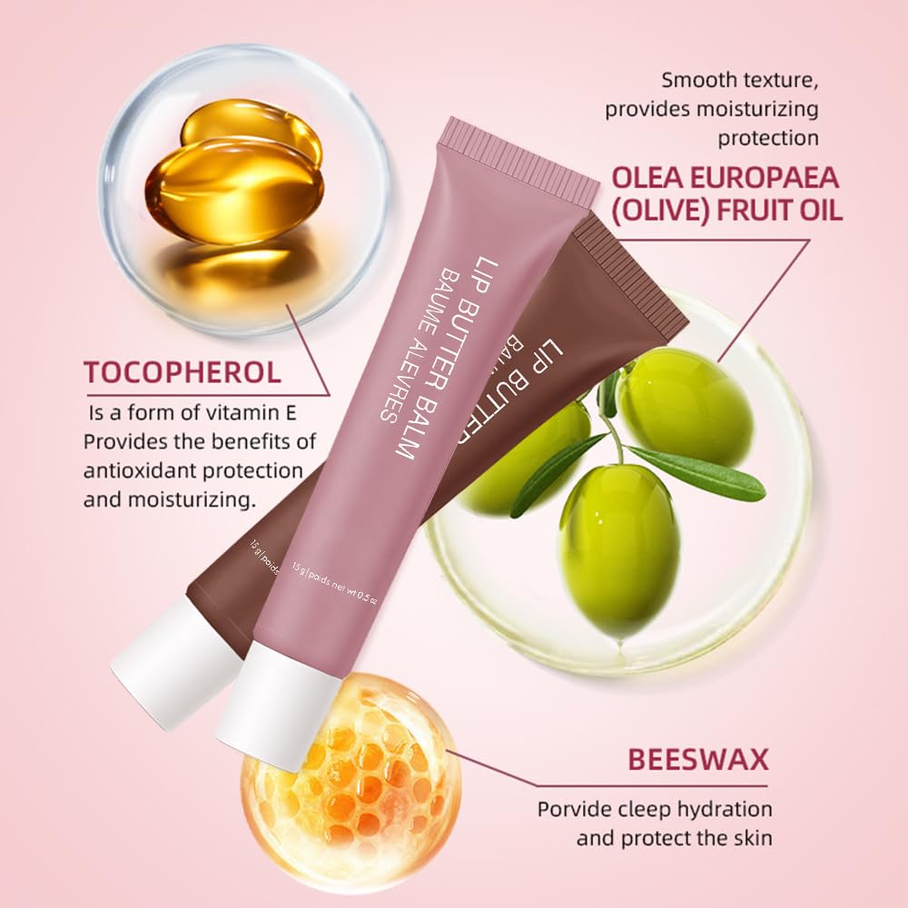 1Pcs Tinted Lip Balm Serum Makeup, Squeeze Hydrating Tint Lips Balms Serum Cosmetic, Women Care Glossy Nourishing Plumping Lip Stain Gloss Lipstick, Suitable for dry lips, Long-Lasting Color 05