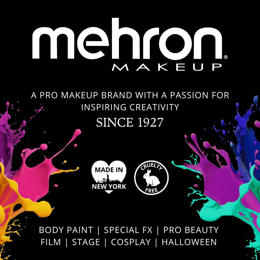 Mehron Makeup Color Cups | Stage, Foundation, Face Paint, Body Paint, Halloween | Face Paint Makeup | Greasepaint .5 oz (14 g) (Green)