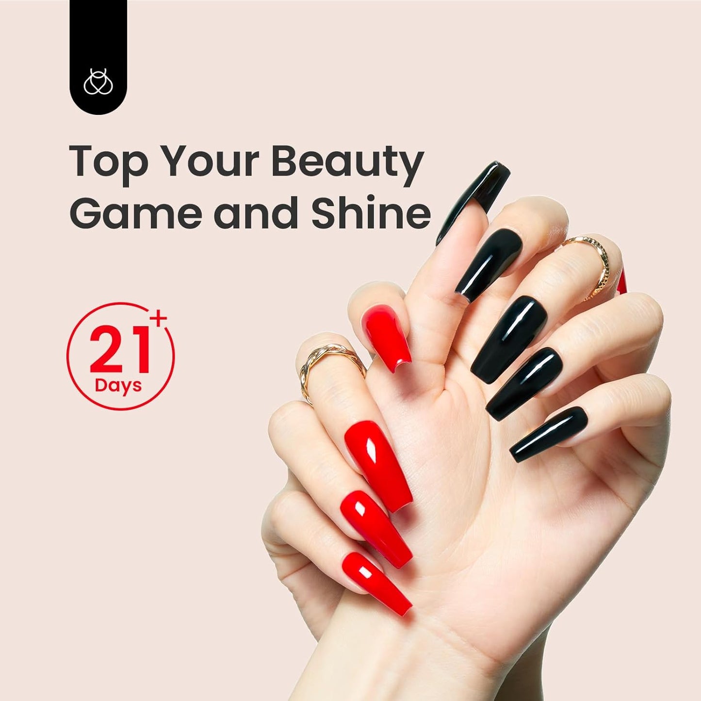 Beetles Gel Top Coat - 15ml No Wipe Top Coat High Gloss Shiny and Long-Lasting Soak Off LED Nail Lamp for Gel Polish