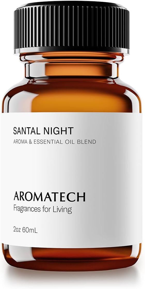 AromaTech Santal Night Premium Aroma Oil โ Sensual & Warm Home Fragrance with Notes of Sandalwood,Tonka Bean & Black Cardamom for Scent Diffusers, Cold-Air and UltraSonic Scent Machines โ 60 mL