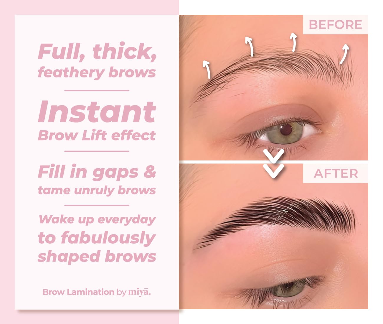 2 in 1 Brow Lamination & Lash Lift Lotion Set | Sachet Refill for Lash Lift Kit & Eyebrow Perm | Fast Acting 3-Step Lifting, Setting Lotions with Nutrition Serums | 10 Treatments | Salon Use