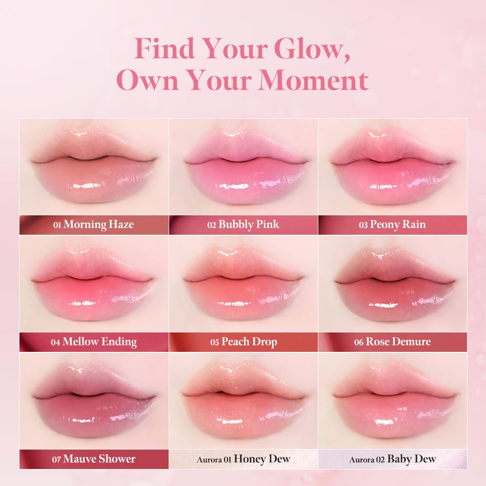 MILKTOUCH Dew Stain Sheer Lip Gloss (01 Morning Haze, 0.14 Fl Oz (Pack of 1))