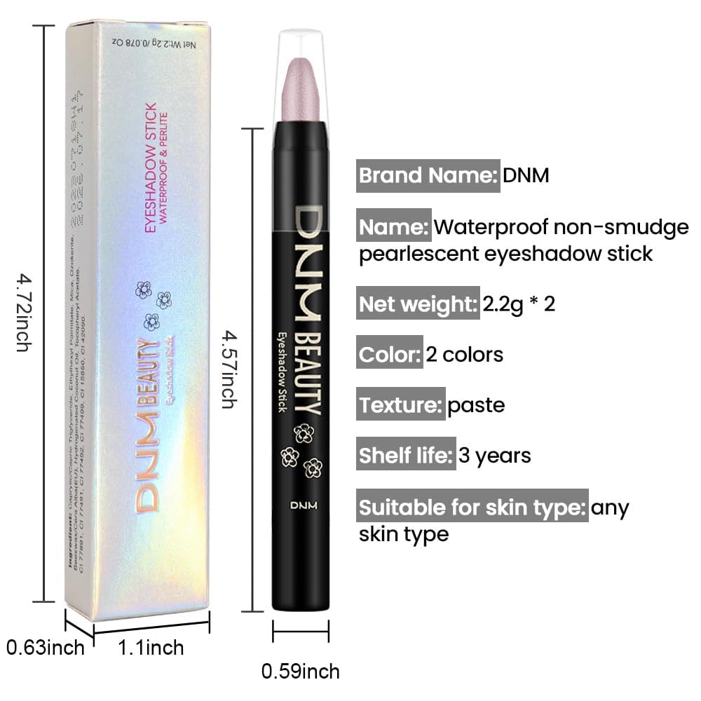 evpct 2Pcs Cream Eyeshadow Sticks Set for Eyes Waterproof, Sand Shimmer & Orchid Shimmer Matte Eye shadow Stick Pencil Pen Bulk sombras en crema para ojos 25+26