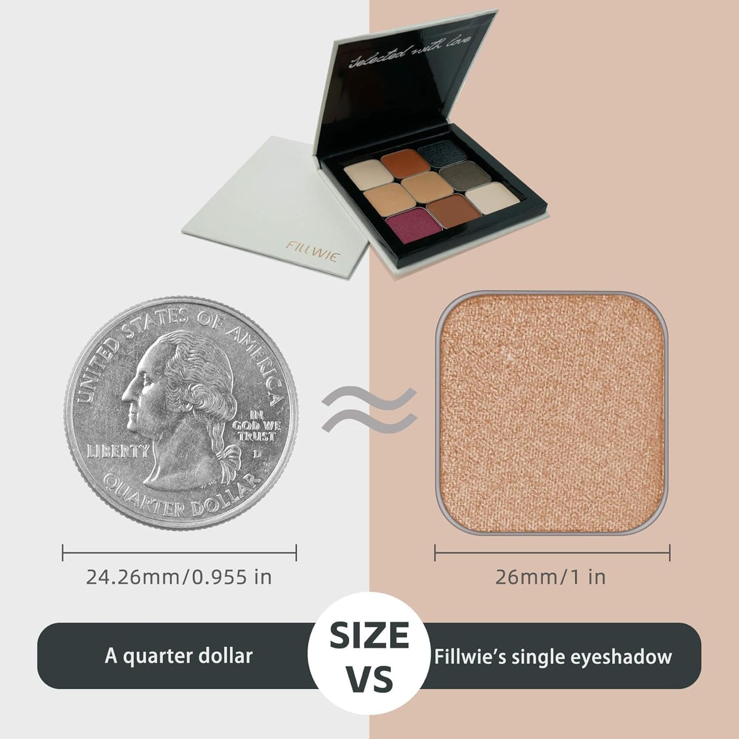 Single Matte Eyeshadow with Metal Pan, Long-lasting Natural Nude Color No-Makeup Look, Palette Refill, Base Eyeshadow Powder for Empty Magnetic Palette (Ivory Elegance)