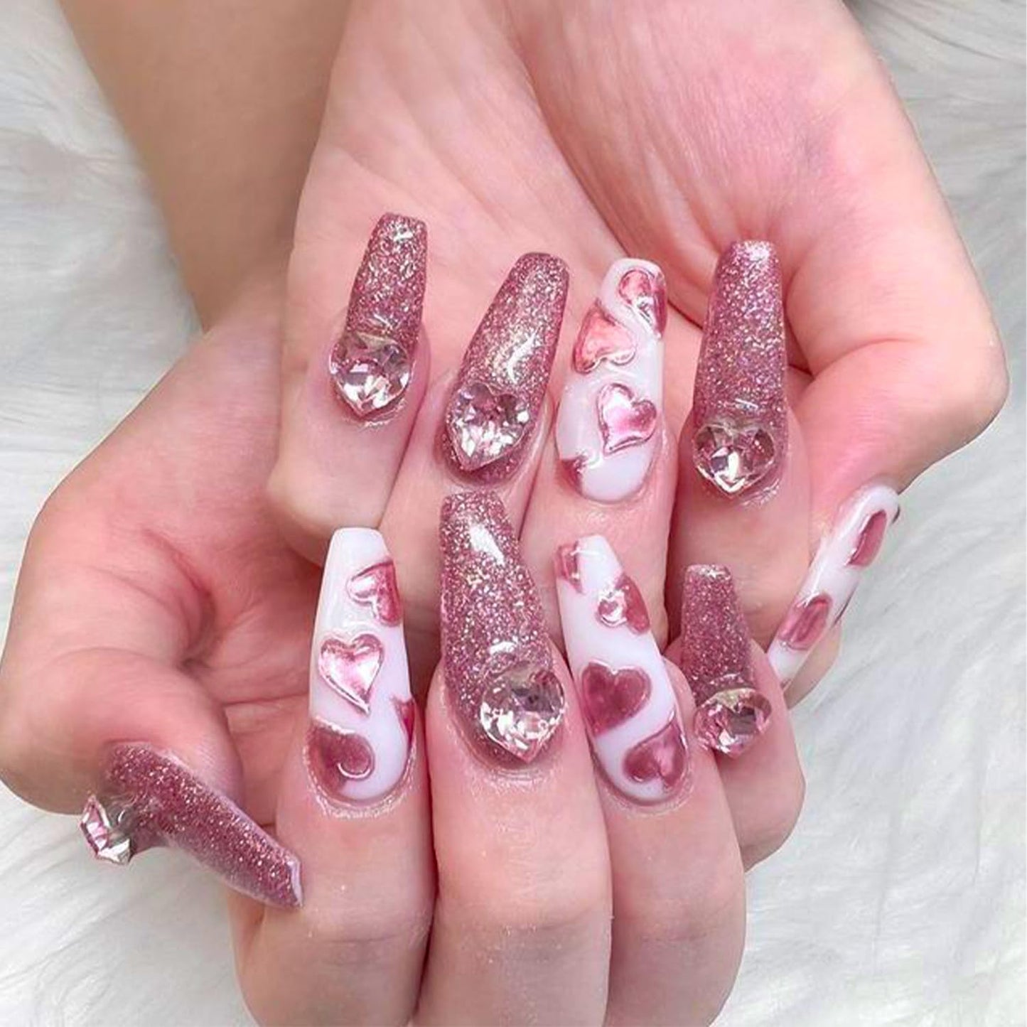 Canvalite 2900Pcs Pink Rhinestones for Nails, 18 Styles Multi Shape Nail Charms and Gems Shiny Glass Crystal Flatback Nail Rhinestones Set for Nail Art with Rhinestone Picker and Tweezers
