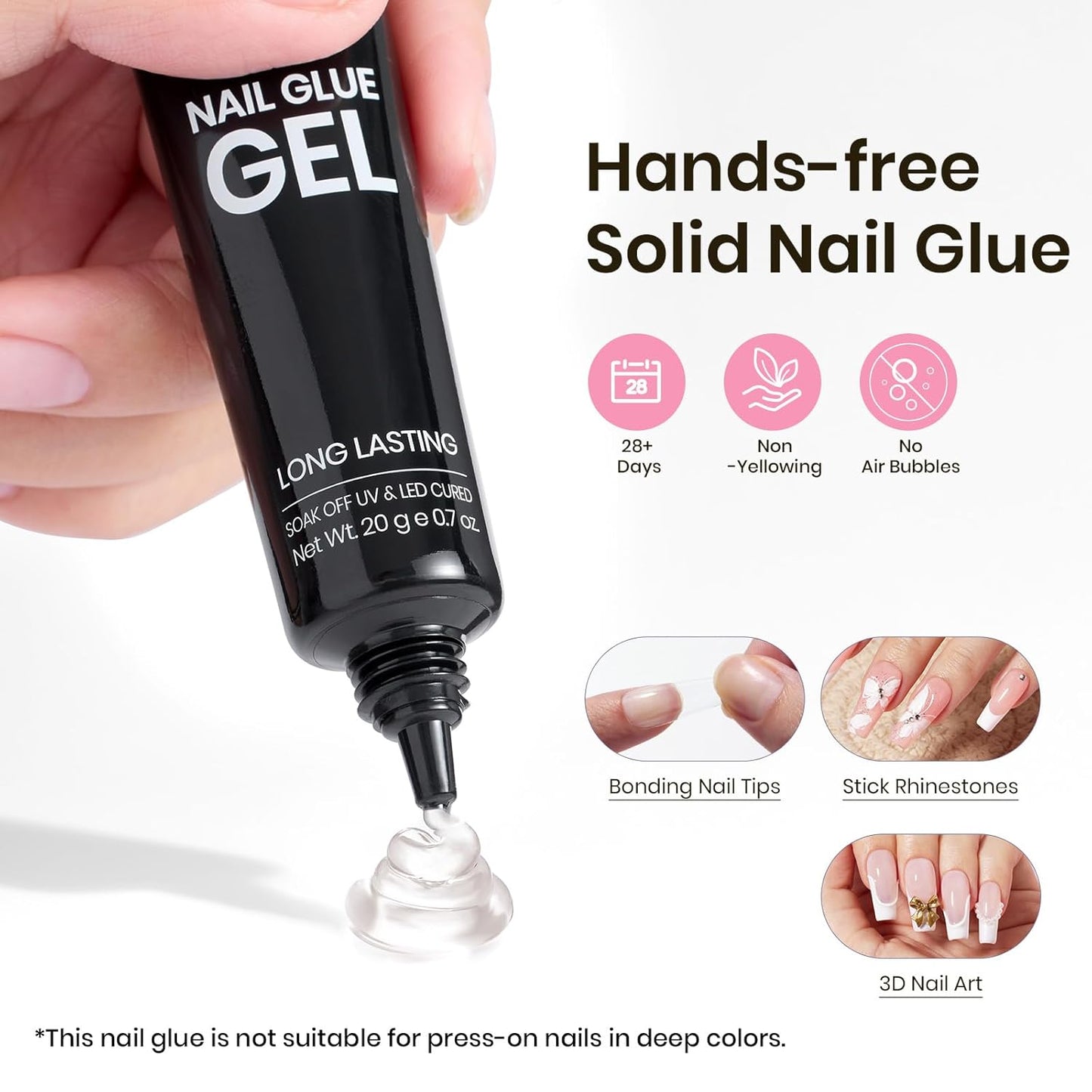 Beetles Tipex Gel Nail Kit with 224Pcs 16Sizes Medium Coffin Apex Nail Tips C Curved , Pre-building Acrylic Nails with Tipex Nail Glue,Mini Nail Lamp, Nail File for DIY Nails or Salon Use