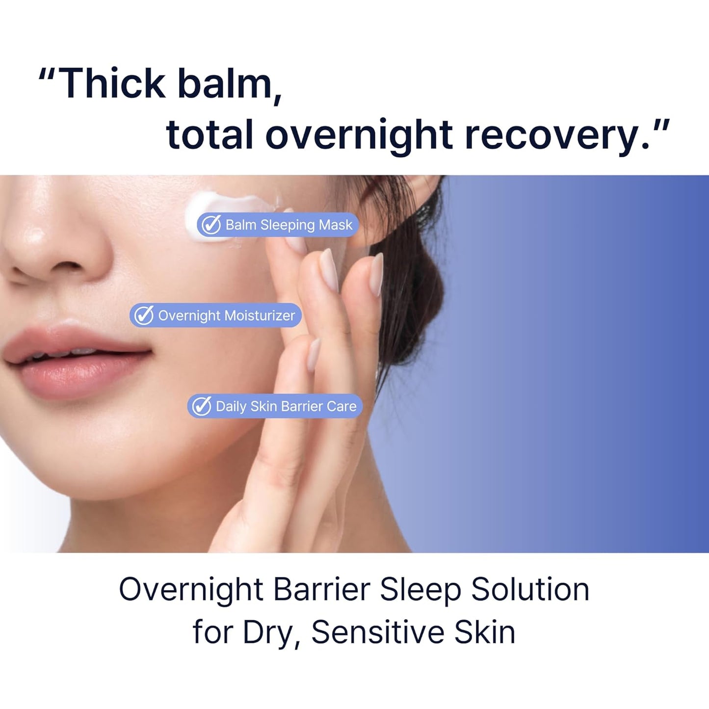 DaseuLโ Perfect Sleep Super Barrier Cream 1.69fl.oz, Dense Ceramide Sleep Balm for Strengthening Skin Barrier, Soothing Irritation & Restoring Hydration Overnight Korean Facial Moisturizer