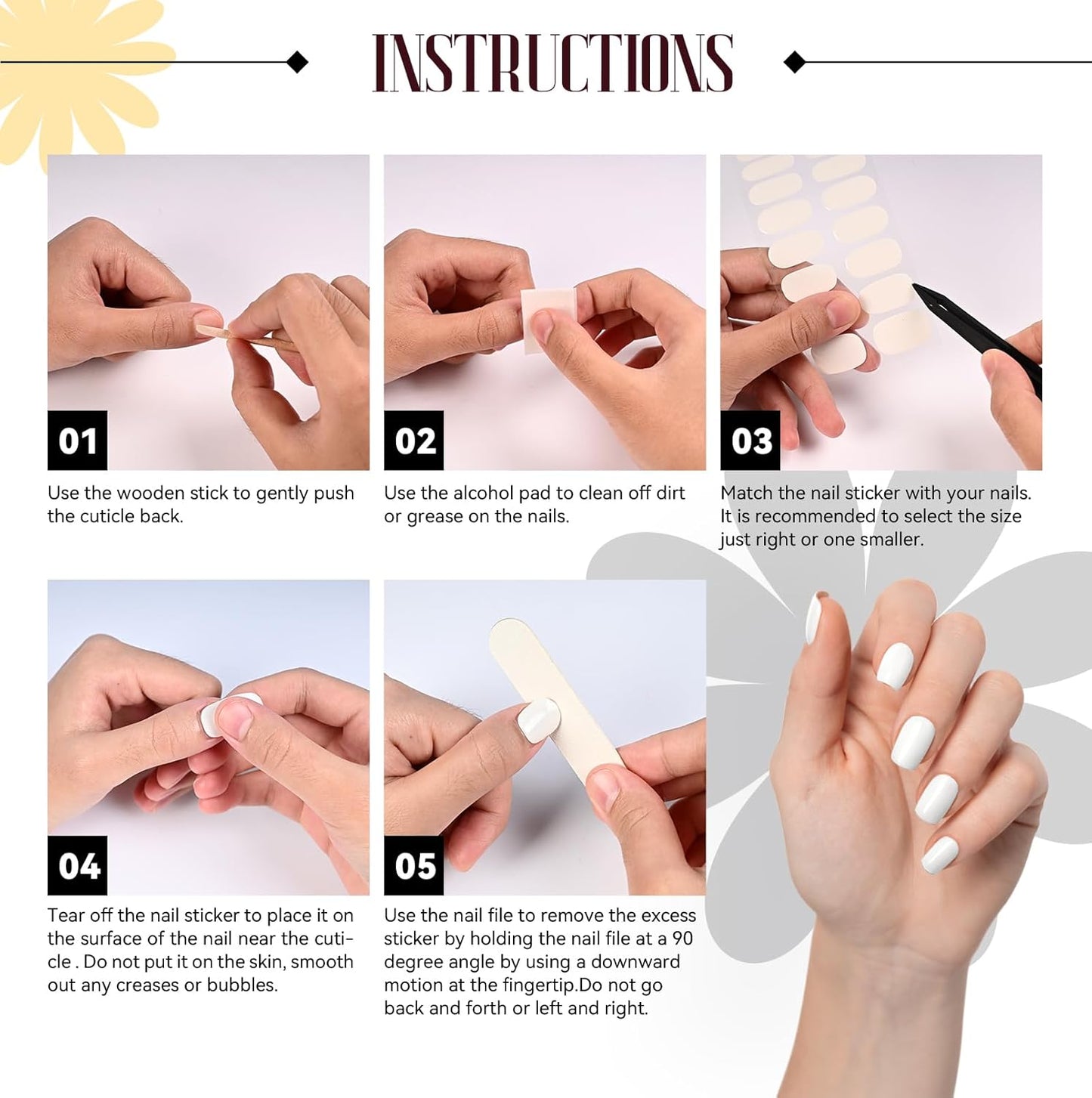 Gloss Nail Strips|Uv Free|22 Pcs,Gel Nail Stickers|Long Lasting Two Weeks and Easy to Apply&Remove|Laser Spot