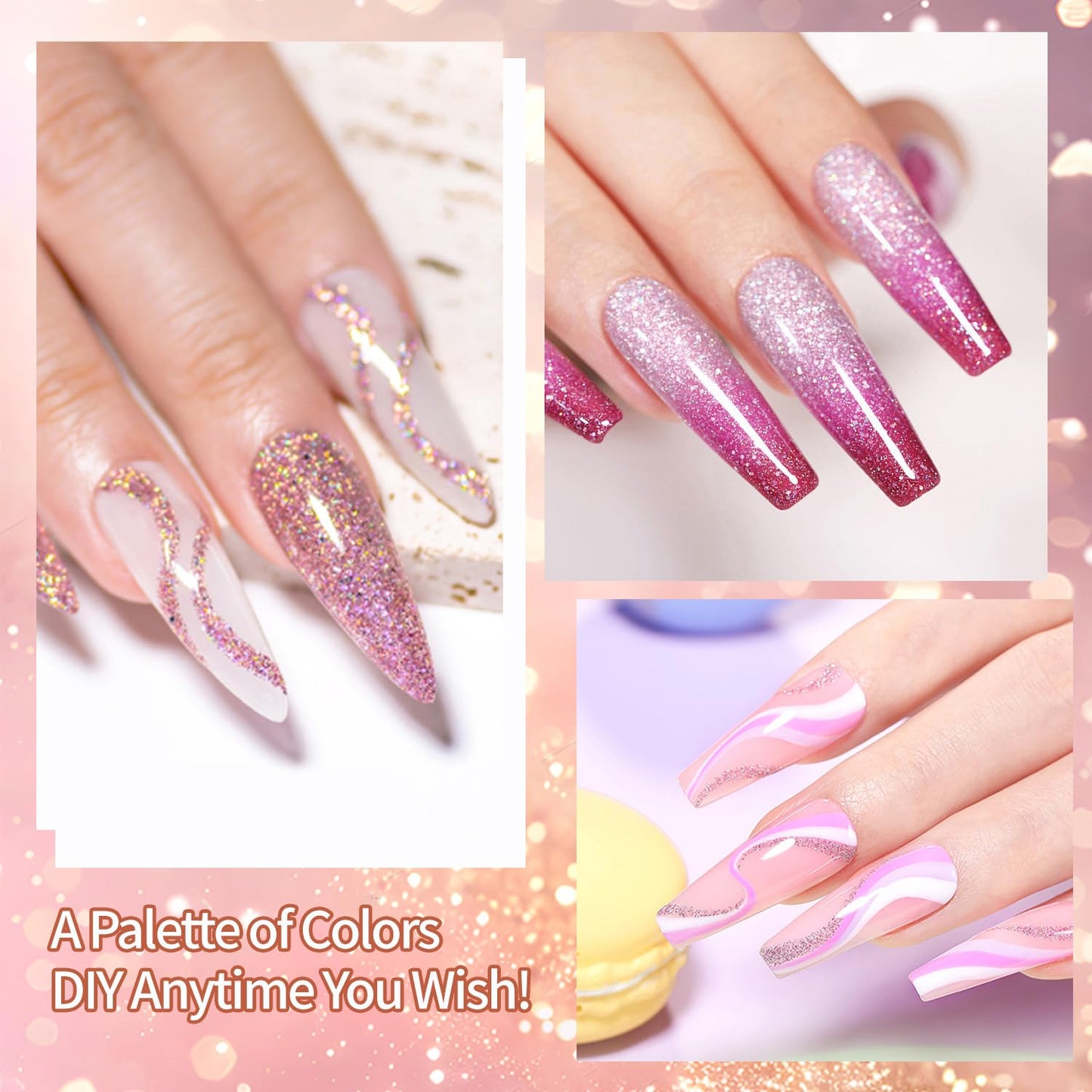 Finger Secret 4 Colors Set Ombre Gel Nail Polish,Patting Gradient Painting Gel with 20Pcs Nail Sponges for Nail Art DIY can be Painted in Salon or Home Use (k2)
