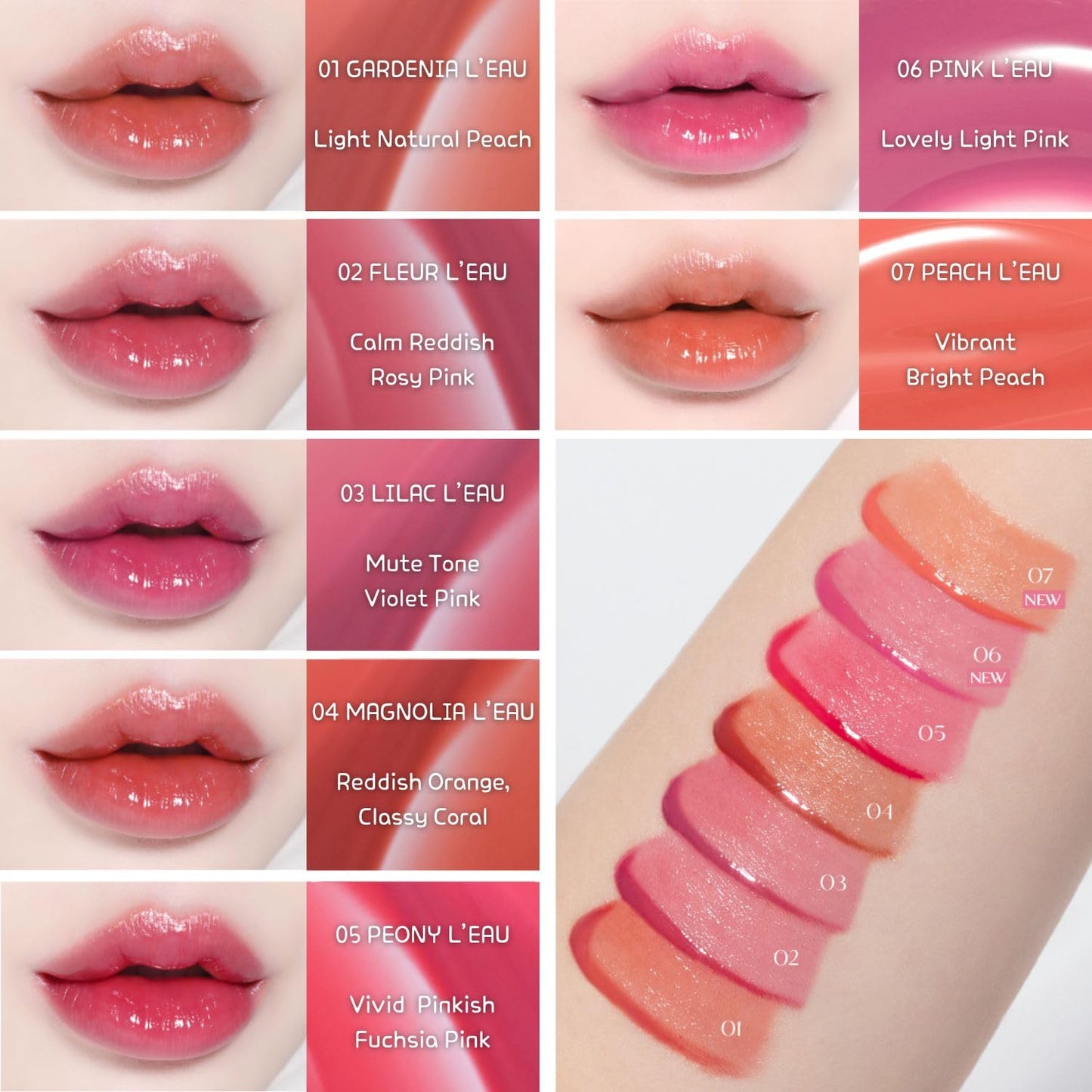BBIA LโEAU Tint โ Glossy & Glow Lip Stain, Watery Lip Tint, Non-Sticky, High Shine Finish, Long-lasting, Moisturizing, Lightweight, Natural, Daily Use, Vegan, Korean Makeup (04 MAGNOLIA L'EAU -MINI)