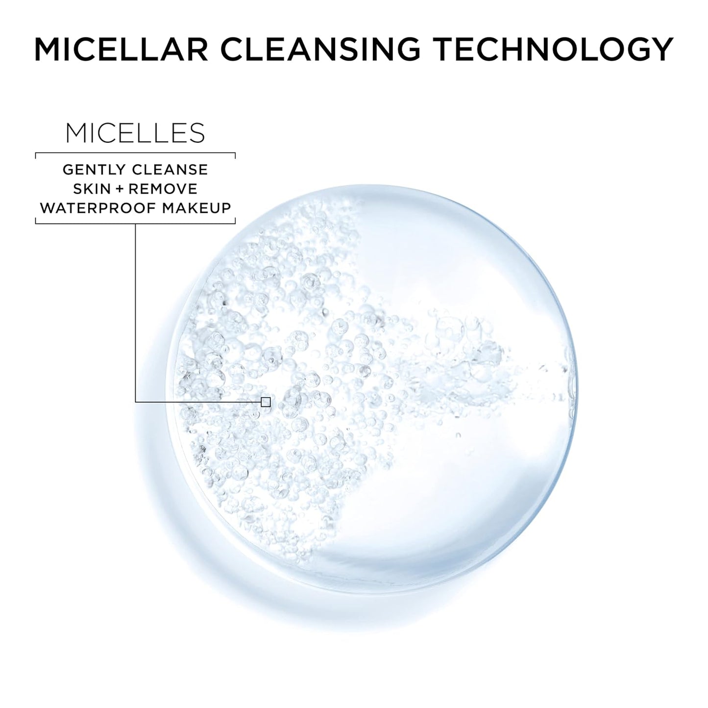Garnier Micellar Water For Waterproof Makeup, Hydrating Facial Cleanser & Makeup Remover, Suitable for Sensitive Skin, Vegan, Cruelty Free, 13.5 Fl Oz (400mL), 1 Count