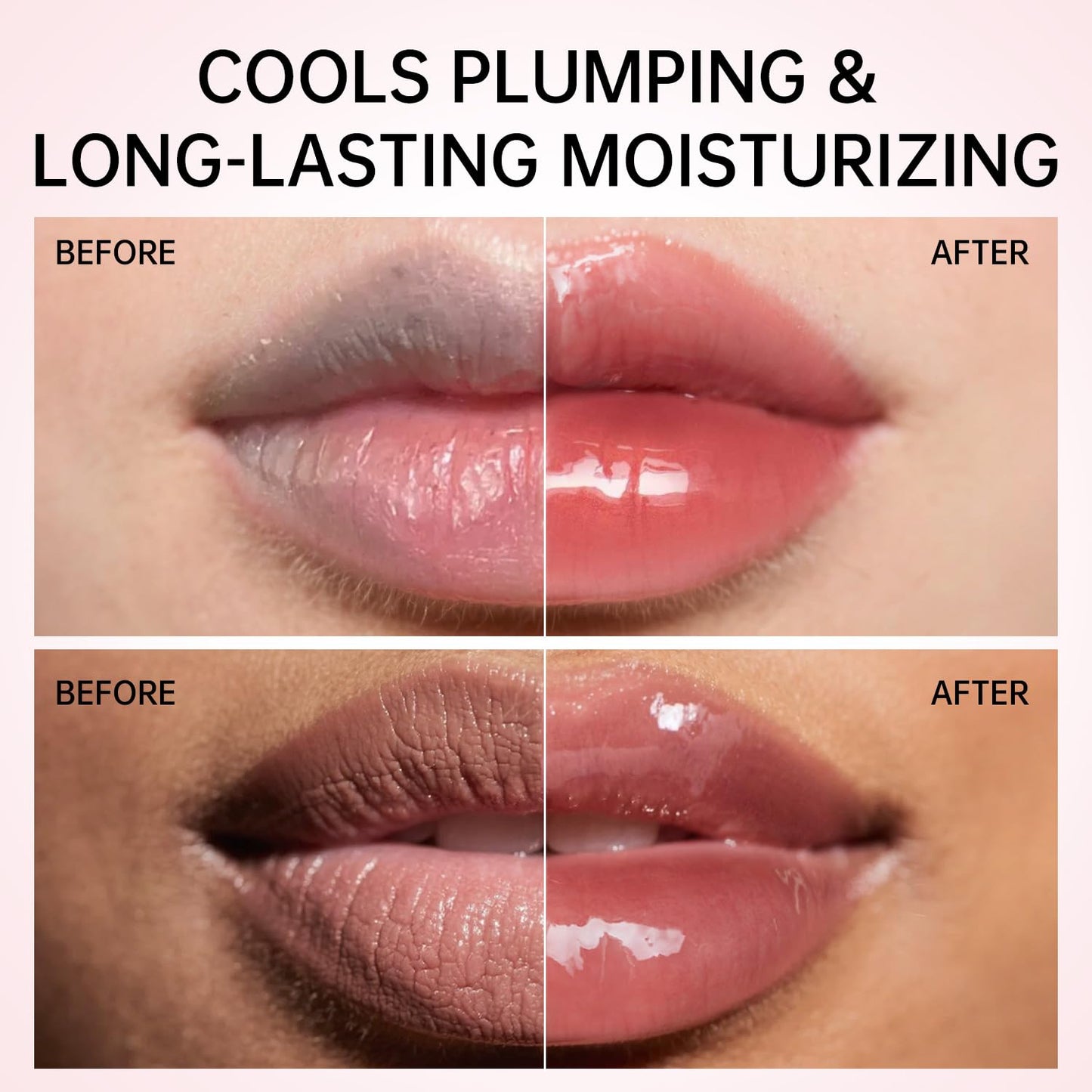 Catkin Lip Plumper Gloss, Tinted Lip Serum with Hyaluronic Acid & Jojoba Oil, Non-sticky Volumizing Hydrating Formula for a High Shine Maximum 3D Look, Plump & Soft Lips 0.12 Fl Oz - C07 Rose Agate