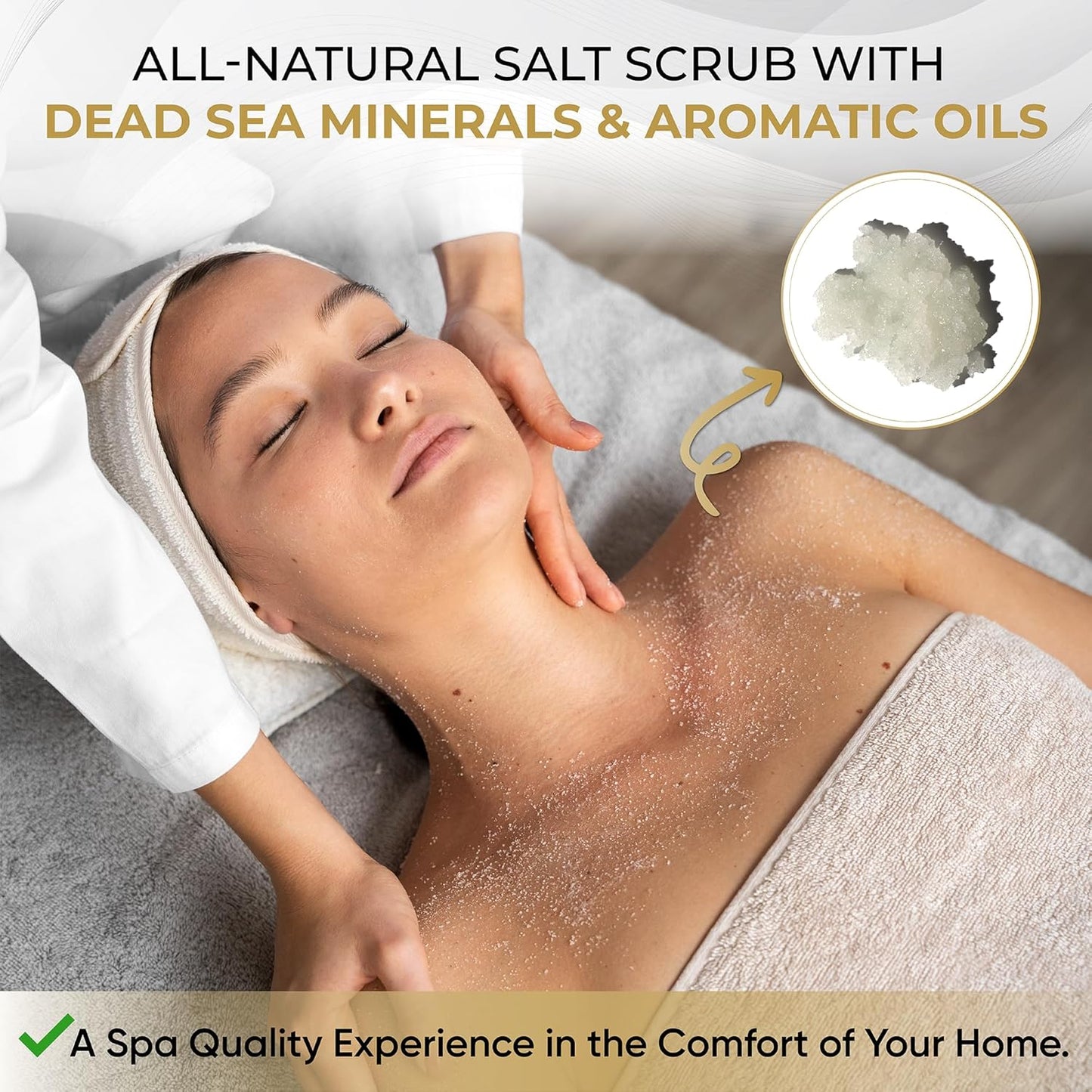 Salt Cellar Spa Lavender Salt Scrub - Elevate Your Self-Care with Dead Sea Minerals - Relax, Revive, and Rejuvenate your Skin - Made in Israel, Cruelty-Free, 18 oz.