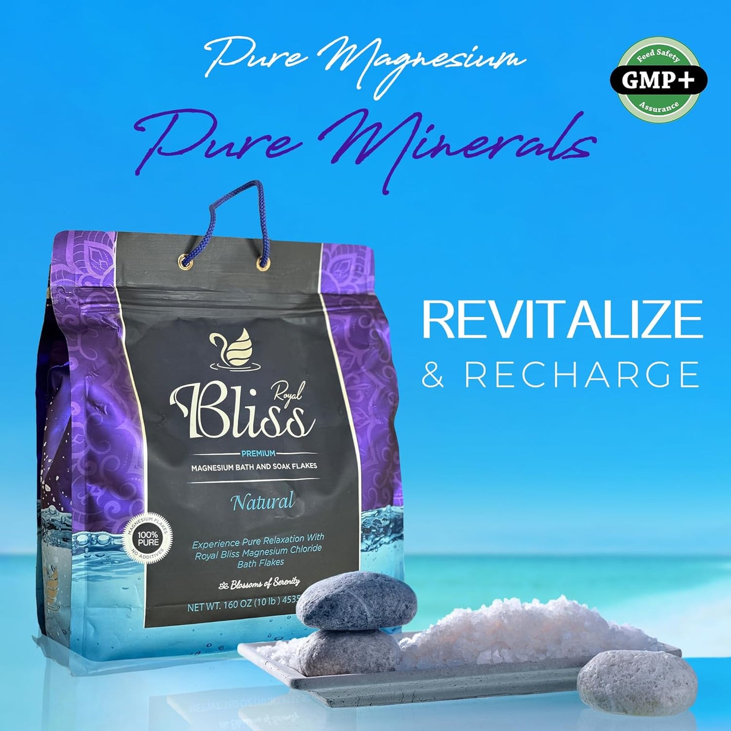 Magnesium Bath & Foot Soak | Salt Flake 15 LB (240 OZ), Super Value Pack | Natural Salts for Relaxation, Wellness & Muscle Relief, Soaking, Recovery & Stress Relief - 15 LB (240 OZ)