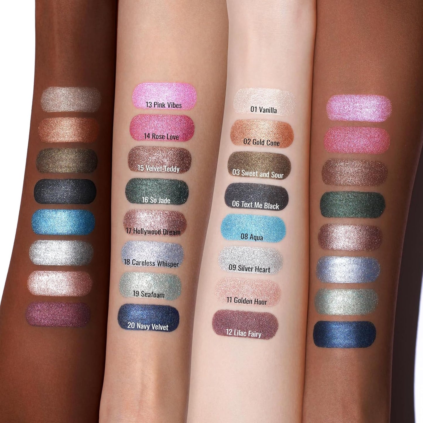 Oulac Waterproof Eye Shadow Stick Smooth and Long Lasting, Shimmering Glitter Finish, Blendable Eyes Makeup, Vegan & Cruelty-Free 3.8g, 17 Hollywood Dream