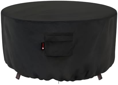 iBirdie Round Fire Pit Cover 44 inch, Outdoor Waterproof Coffee Table Cover by iBirdie