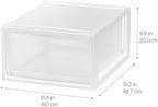 IRIS USA 2-Pack 30 Qt. Stacking Drawer Organizer - Image 3