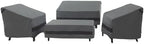 loriano Patio Furniture Cover Set Waterproof 4 Piece Grey by Loriano