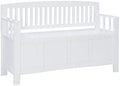 Cynthia White Storage Bench by Linon