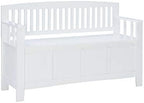 Cynthia White Storage Bench by Linon