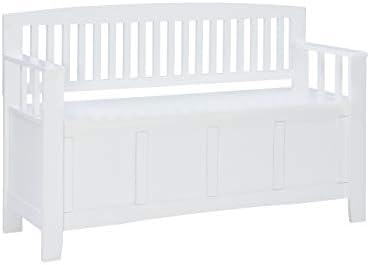 Cynthia White Storage Bench by Linon