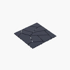 Stone Style 12" Patio Deck Tiles, DIY Module Interlocking Decking Tiles Floor by Unknown