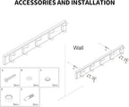 Heavy Duty Wooden Coat Rack, Wall-Mounted, 24 Inch - Image 7