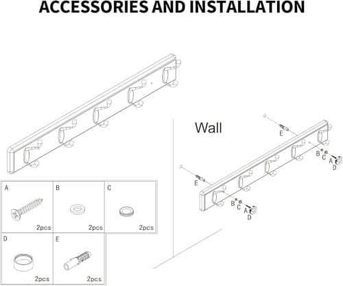 Heavy Duty Wooden Coat Rack, Wall-Mounted, 24 Inch - Image 7
