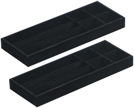 2Pcs Desk Drawer Storage Tray, Nightstand Organizer Tray, Necklace Bracelet by FocusOnJewelryDisplay15yrs