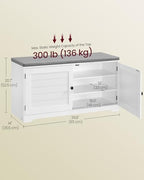 VASAGLE 3-Tier Shoe Storage Bench - Image 3
