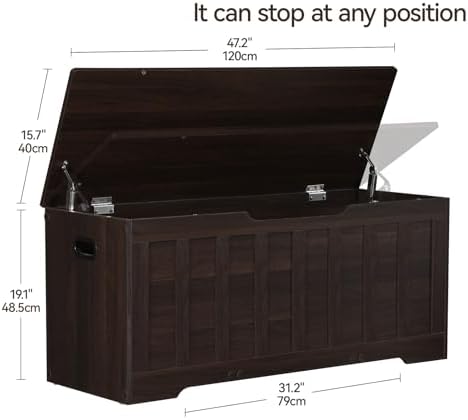 VANKILEY 43.3" Storage Chest Extra Large, Storage Bench.. - Image 2