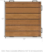 Furinno TIOMAN Hardwood Interlocking Deck Tiles, Light Wood - Image 3
