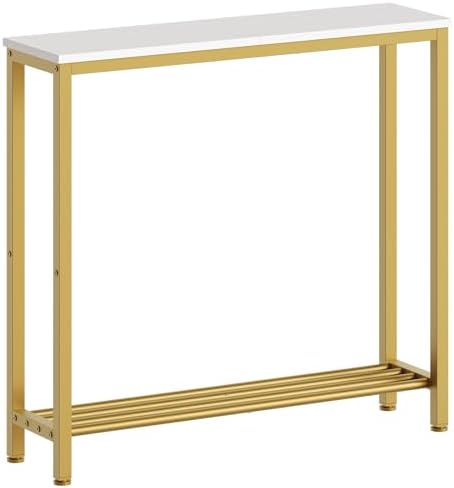 YATINEY Narrow Console Table, 2-Tier Small Sofa Table, 29.5" Thin Entryway by Yatiney