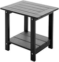 Meluvici Double Adirondack Side Table Weather Resistant, Outdoor Rectangular by Meluvici