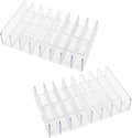 Clear Eyeshadow Makeup Organizer 2Pcs, 8Slot Acrylic Desk Organizer by Halyuhn