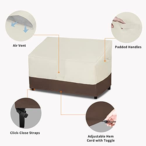 Easy-Going Heavy Duty Outdoor Loveseat Cover Waterproof, 58Wx40Dx31H inch - Image 4