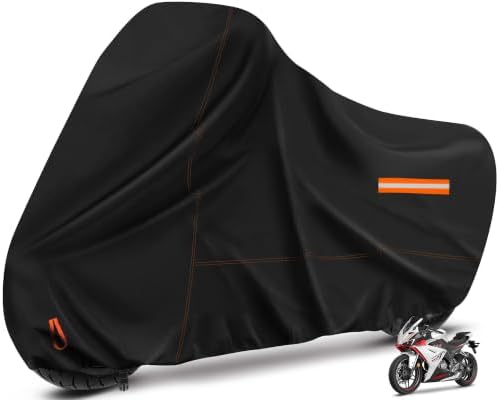 Enzeno Motorcycle Cover Waterproof Motorcycle Rain Tarp Outdoor Storage by Enzeno