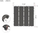 44-Pack Interlocking PP Deck Tiles, All-Weather Anti-Slip Patio Tiles - Image 2
