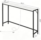 MAHANCRIS Console Table, Narrow Sofa Table Behind Couch, 43.7” Entrance Table - Image 3