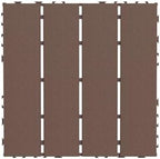 Plastic Interlocking Deck Tiles – 44 Pack 12"x12" Brown Waterproof Deck Flooring by QUAOPEFURN