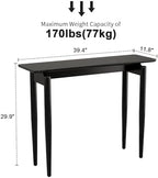 AQIMUELE Wood Console Table Black Entryway Table, Thin Console Table, Sofa - Image 2