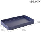 mDesign Modern Decorative Metal Guest Hand Towel Tray Holder Organizer - Image 4