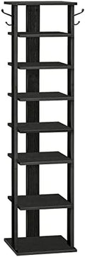 HOOBRO 8 Tiers Vertical Shoe Rack, Wooden Shoe Storage Organizer by HOOBRO