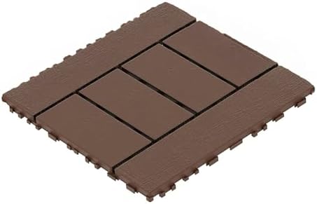 H Style 12 inch Interlocking Deck Tiles, Indoor Outdoor Deck Flooring by QUAOPEFURN