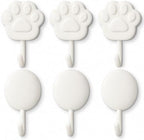 White Decorative Adhesive Hooks by Unknown