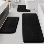 HUXMEYSON Bathroom Rugs Sets 3 Piece, Non-Slip & Quick Dry Bath Mat Set by HUXMEYSON