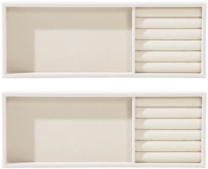2Pcs Desk Drawer Storage Tray, Nightstand Organizer, Necklace Bracelet Ring - Image 2