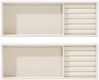 2Pcs Desk Drawer Storage Tray, Nightstand Organizer, Necklace Bracelet Ring - Image 2